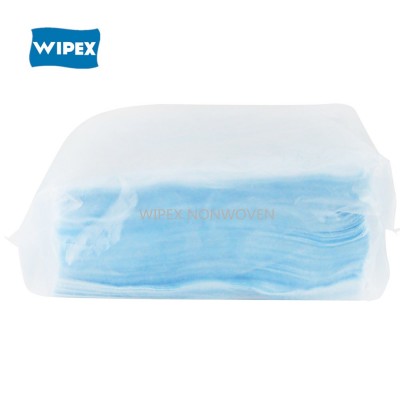 Laboratory Lint Free High Absorbency White Flat Packed Disposable Cleanroom Wipes