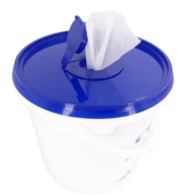 OEM service disposable gym sanitizing wet wipes roll in big bucket packing