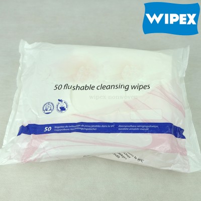 Very soft biodegradable flushable wipes