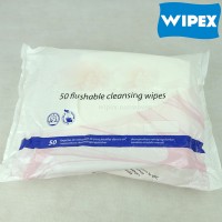 Very soft biodegradable flushable wipes