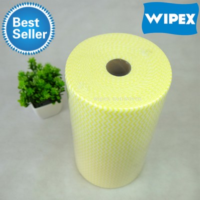 Non-woven Fabric Kitchen Wave Print Disposable Cleaning Cloth Roll Towel