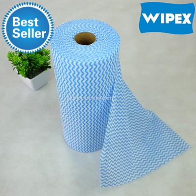 Heavy duty spunlace nonwoven fabric wipe roll