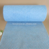 Kitchen cleaning wipes roll/Spunlace Nonwoven fabric blue wavy